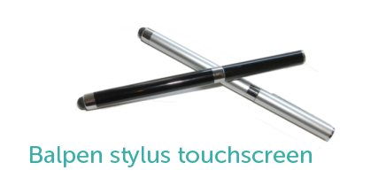 balpen stylus touchscreen zwart en zilver